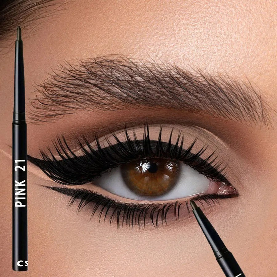 Waterproof Black Eyeliner Pencil Set - Long-Lasting Matte Eye Makeup
