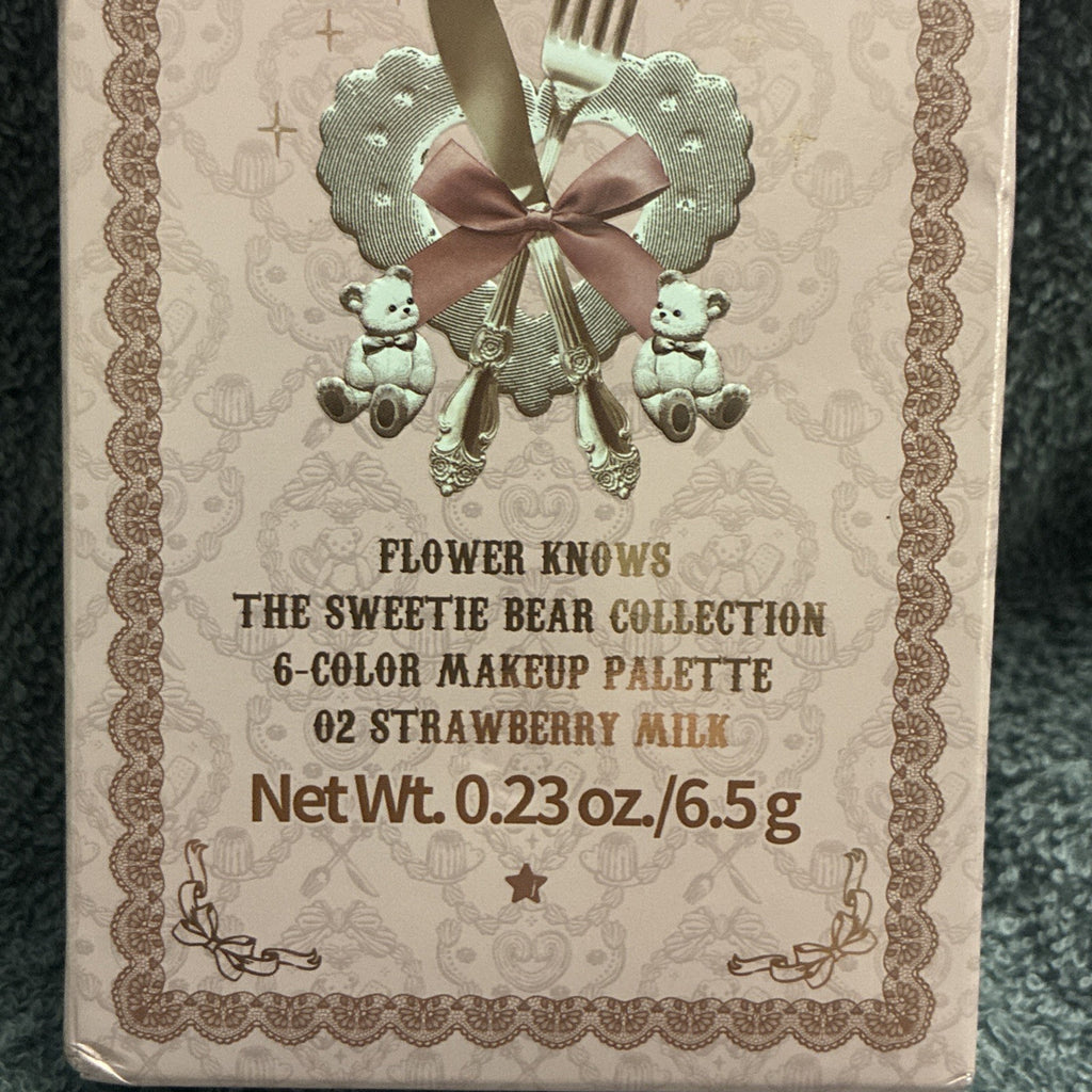 Sweetie Bear 6-Color Eyeshadow Palette Strawberry Milk – Flower Knows