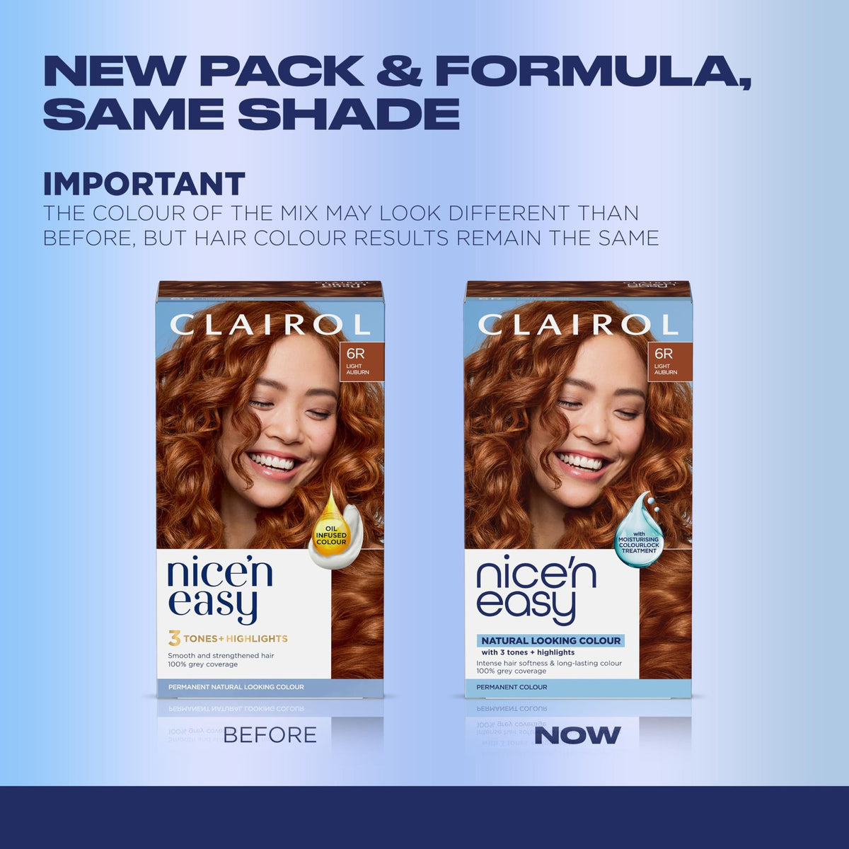 Light Auburn Permanent Hair Dye - Natural Look, Gray Coverage, 6R