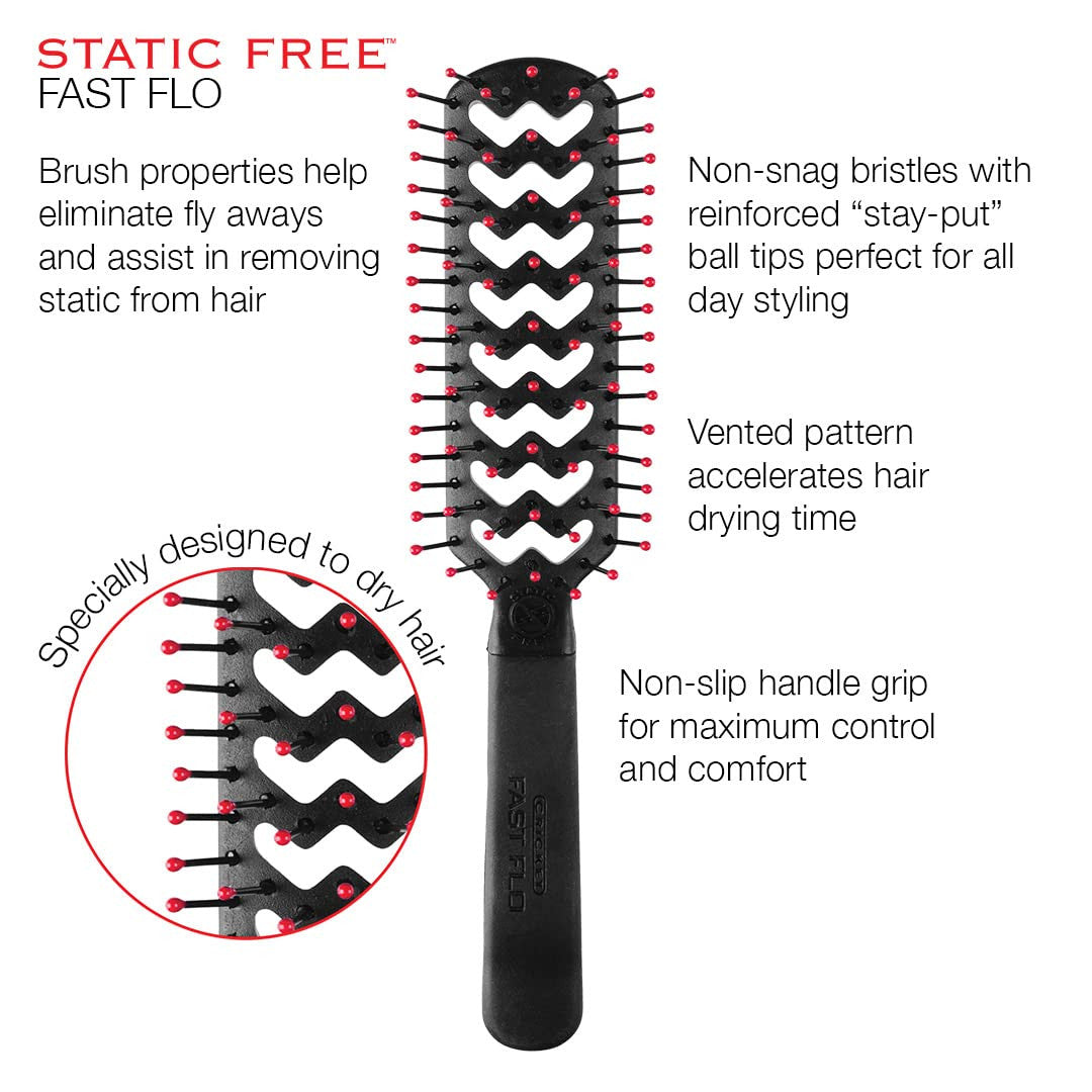 Static Free Vent Hair Brush for Quick Blow Dry & Easy Styling