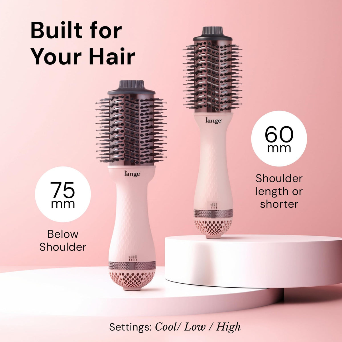 2-in-1 Titanium Blow Dryer Brush with Volumizing Oval Barrel - Frizz Control