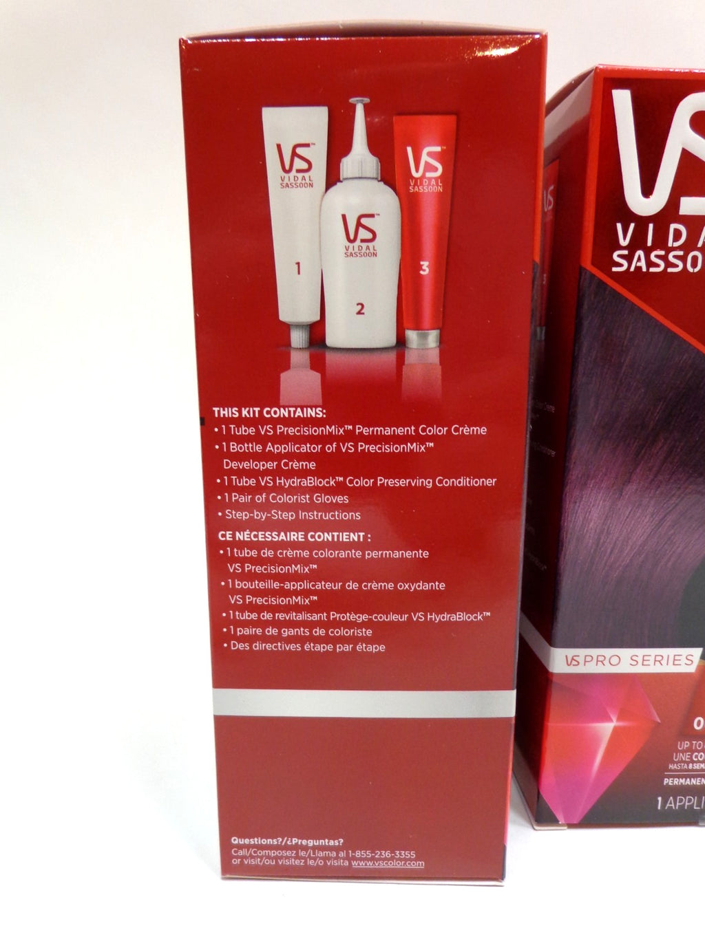 Vidal Sassoon Hair Color 5VR London Lilac Pack of 4 - Temporary Hair Dye