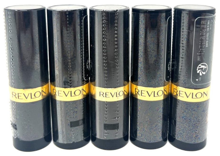Revlon Super Lustrous Lipstick Set - Fire & Ice 0.15 oz x5, Sealed
