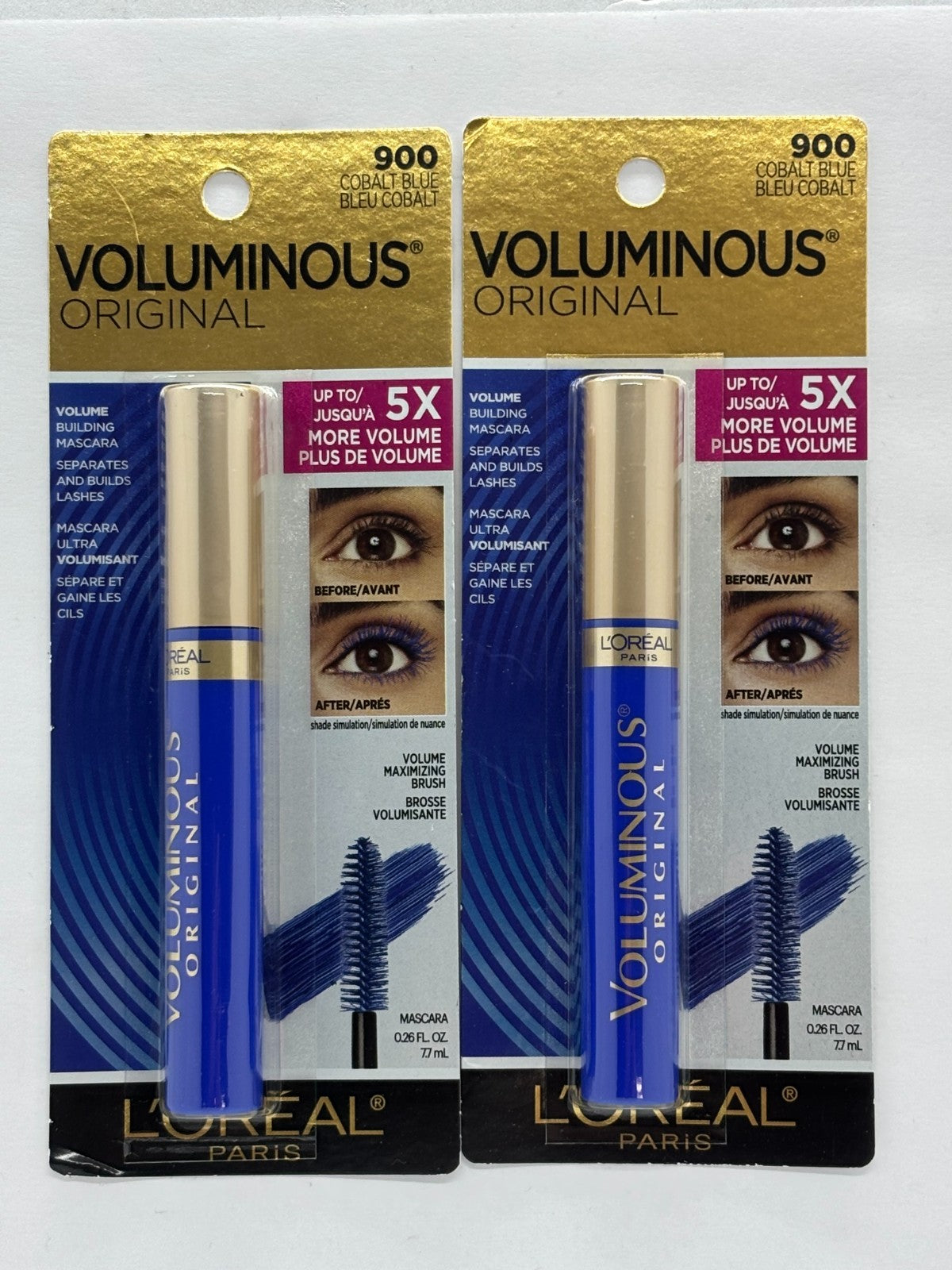 L'Oréal Voluminous Mascara 5X Fuller Lashes - Cobalt Blue 2-Pack