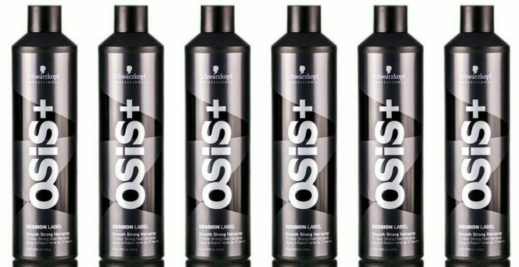 Schwarzkopf Osis+ Session Label Strong Hairspray - 6 Bottles, 15oz Each
