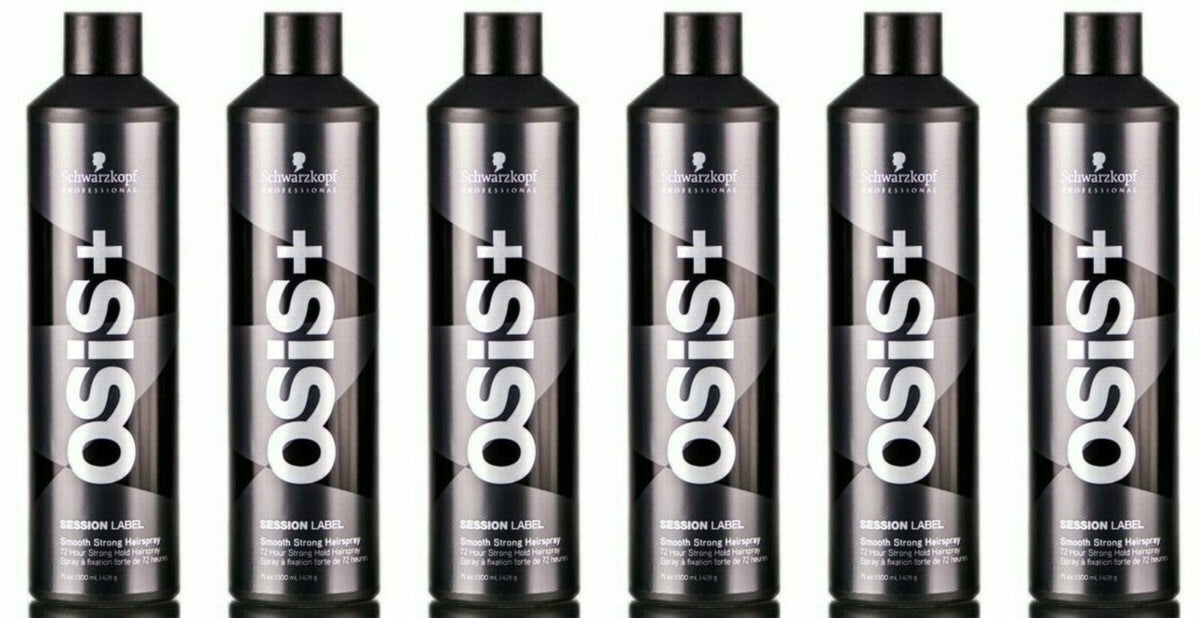 Schwarzkopf Osis+ Session Label Strong Hairspray - 6 Bottles, 15oz Each
