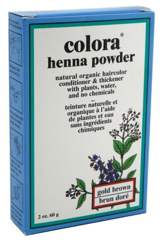 (3 Pack) Natural Organic Hair Color Powder - Gold Brown Henna 2oz