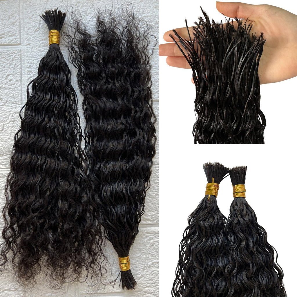Human Hair Extensions 20 Inch Deep Wave Double Drawn Virgin Brazilian Hair