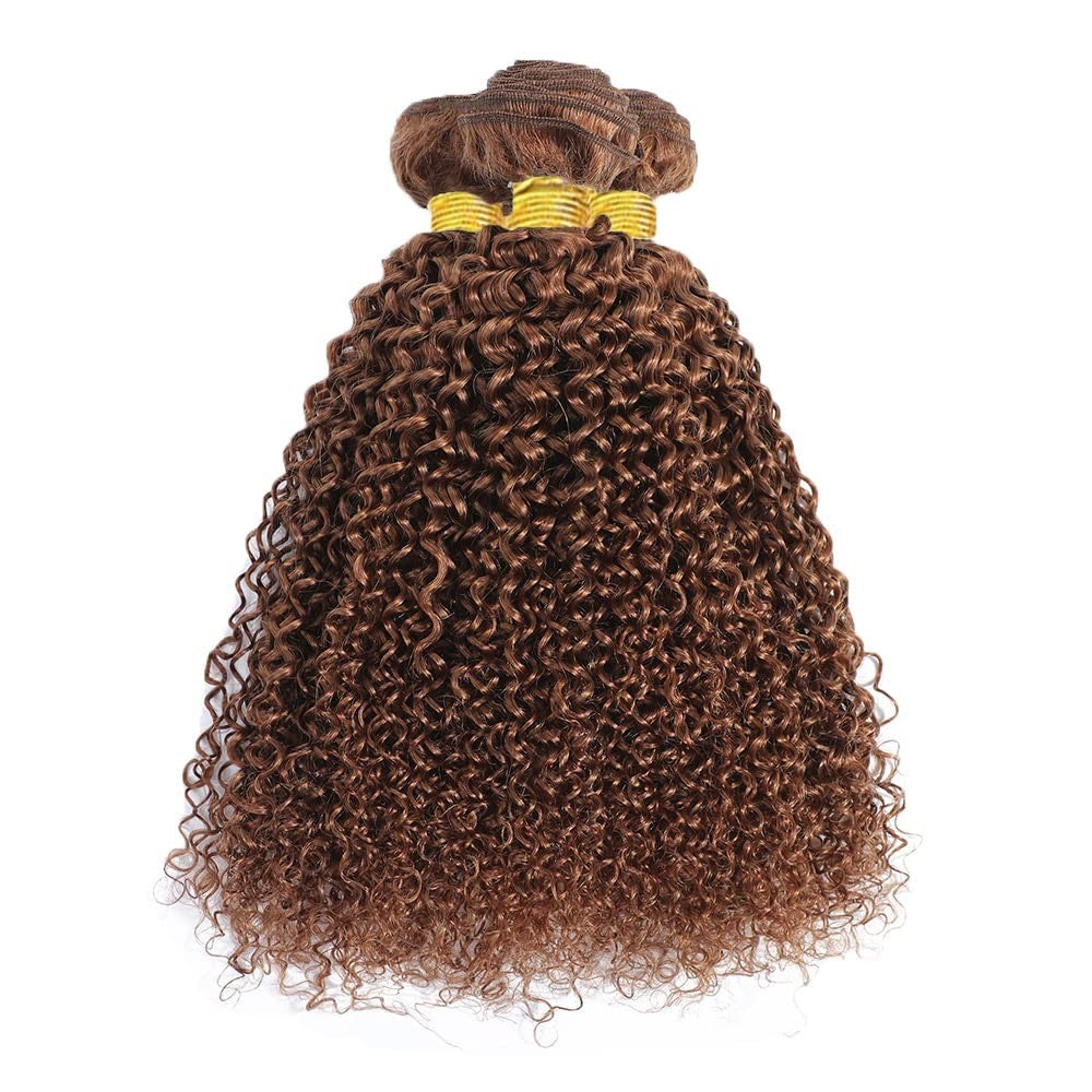 18-22 Inch Water Wave Human Hair Bundles - 3 Pack, Unprocessed Remy Brown