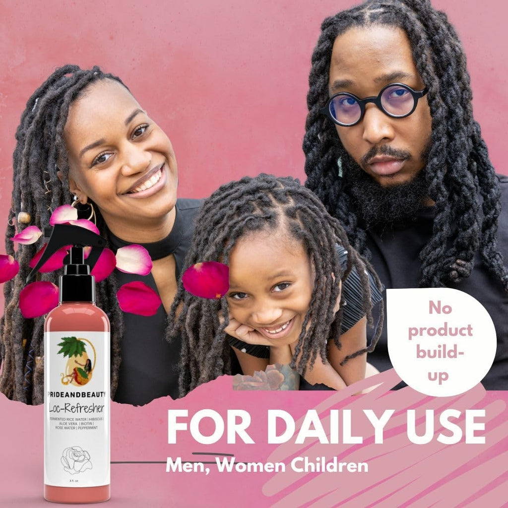 Rose Water Peppermint Itch Spray for Locs and Dreadlocks - 12oz