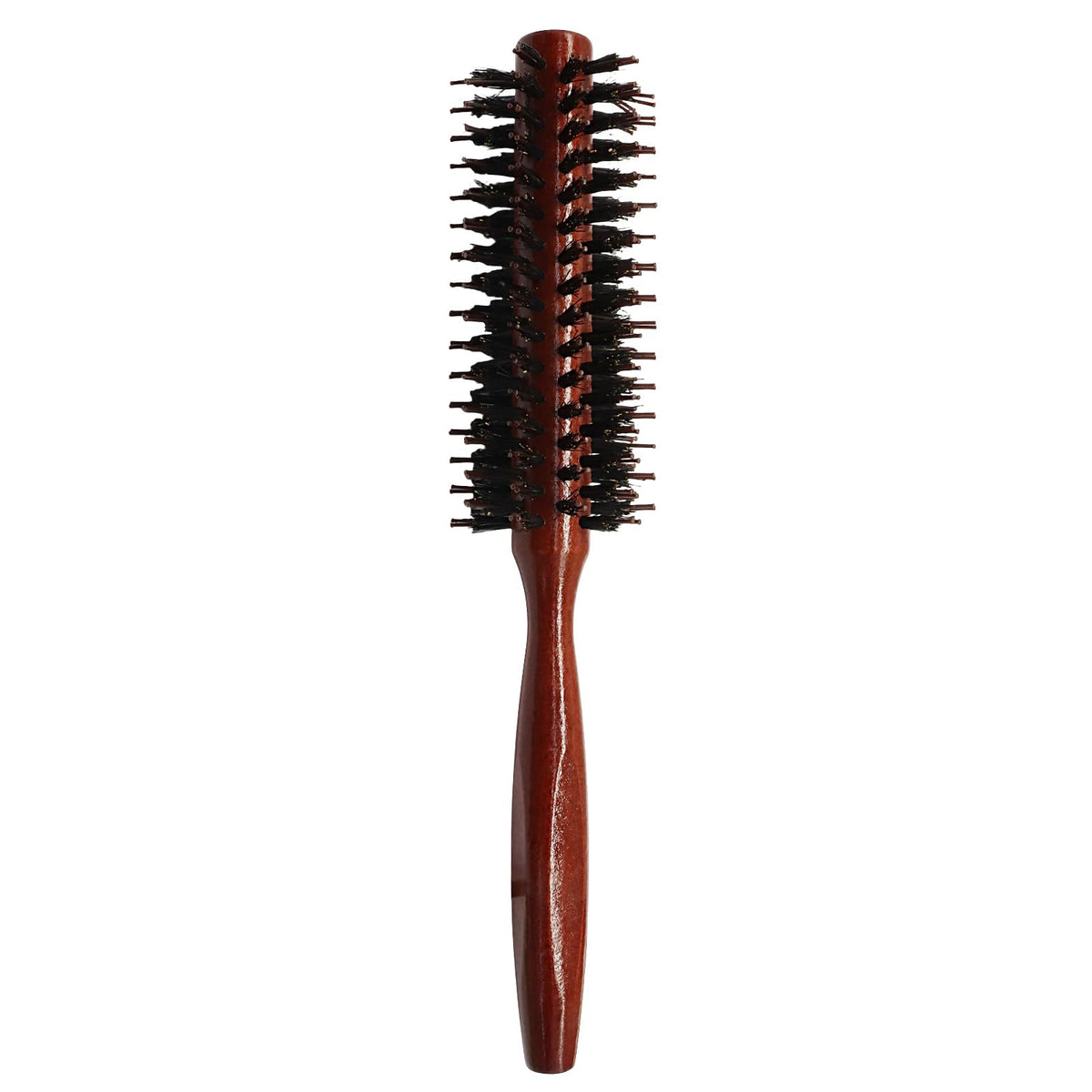 10 Row Wooden Round Hair Brush - Detangling, Styling & Volume