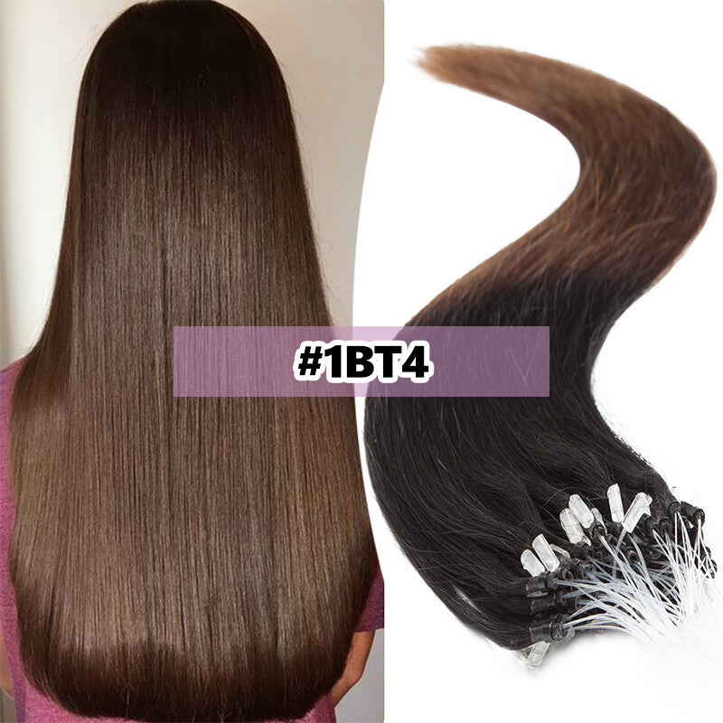 Remy Human Hair Extensions Beads - Micro Loop Looping Hair Wefts 150g