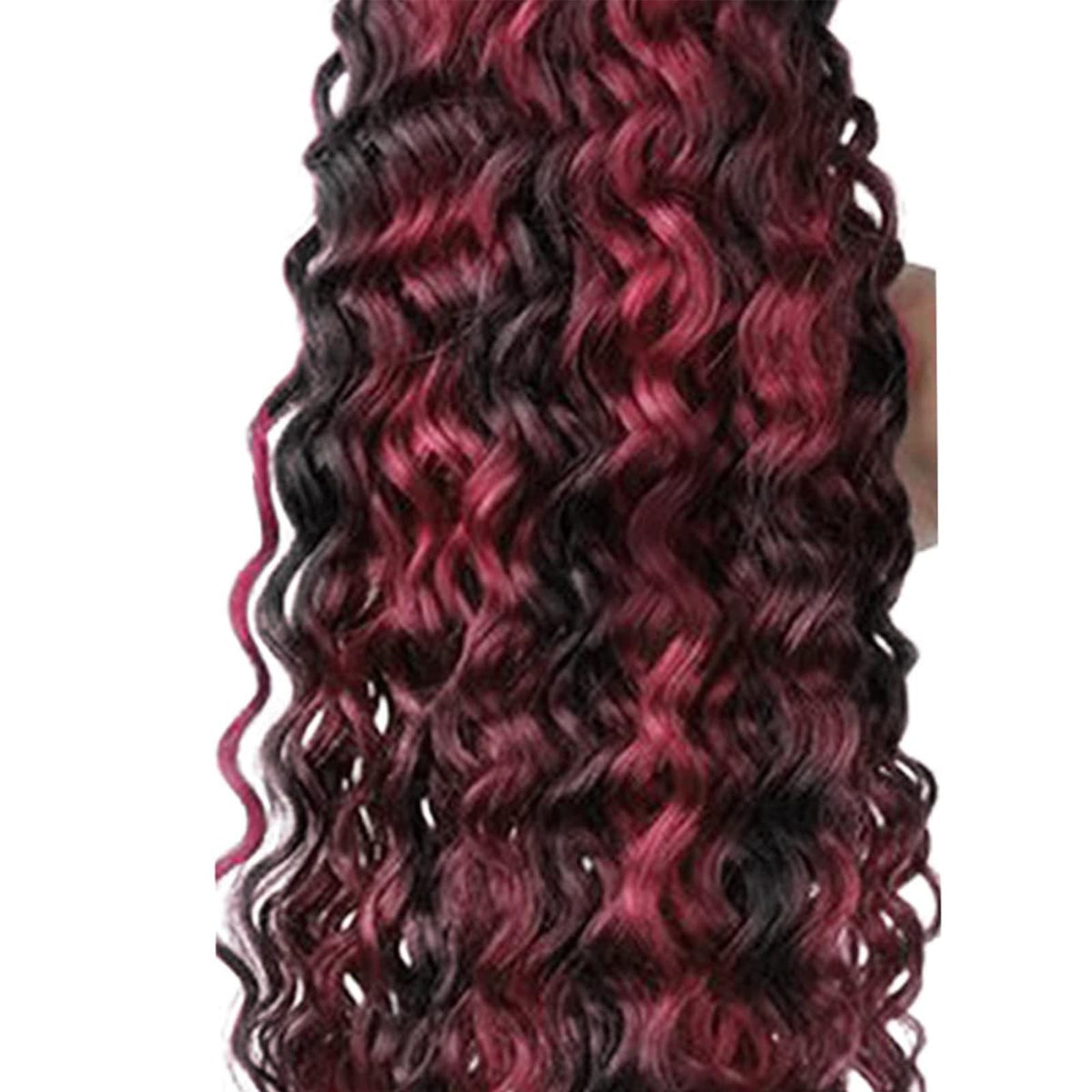 Brazilian Human Hair Bundles 18-22 Inch Jerry Curly Burgundy P1B/99J