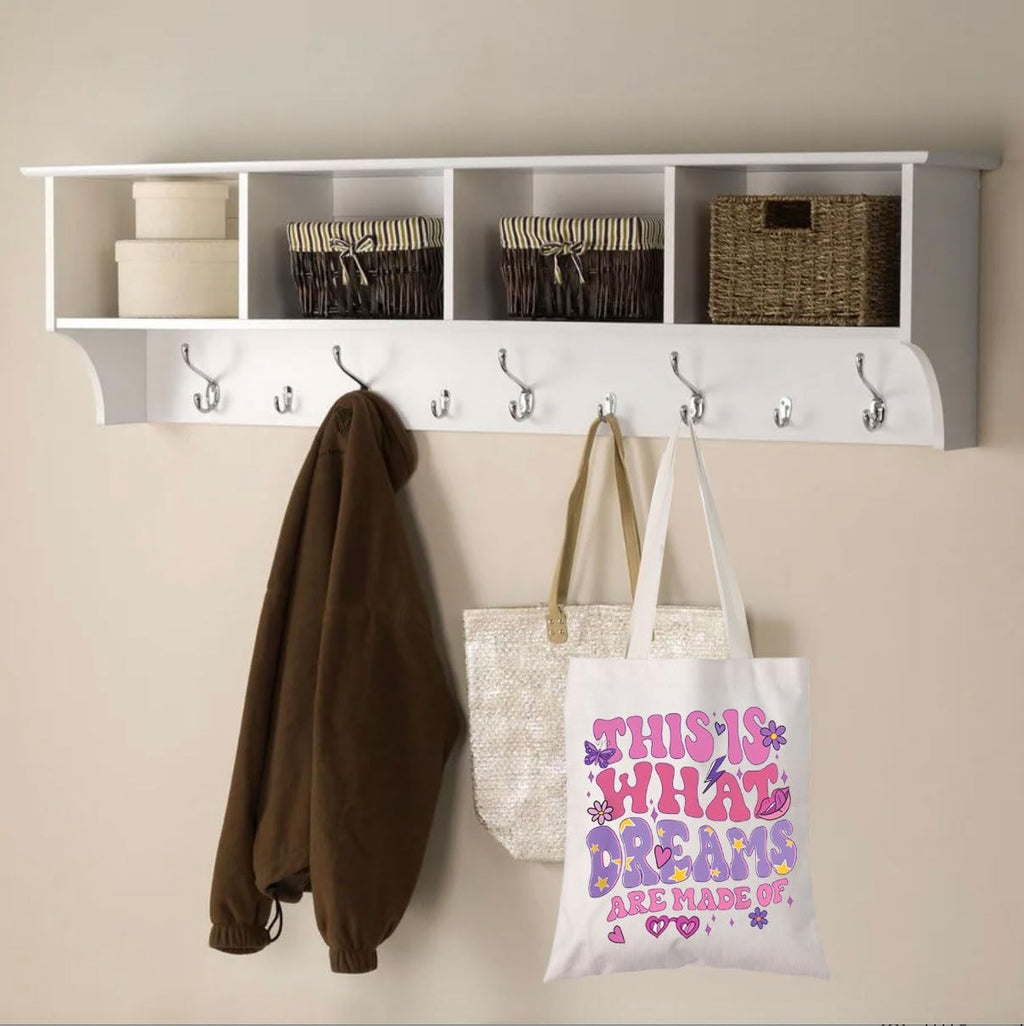 Cartoon Gift Tote Bag - This Is What Dreams Are Made Of Canvas Makeup & Travel Bag