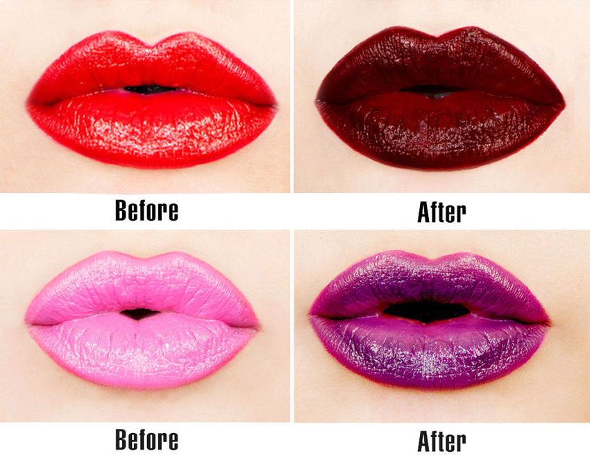 Lip Top Coat Black V'amped Up! Lip Gloss for Vampy Lip Color Transformation