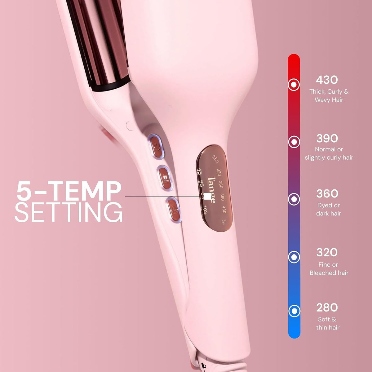 Deep Wave Hair Waver with Titanium 1-Inch 3-Barrel Styling Tool