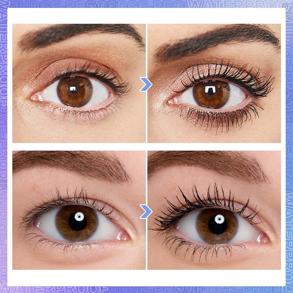 Waterproof Black Mascara - Volumizing & Long-Lasting Eyelash Makeup