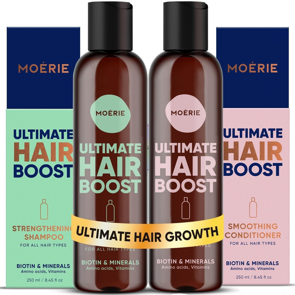 Hair Growth Shampoo & Conditioner Set for Men & Women - Biotin & Rosemary, Thicker Hair