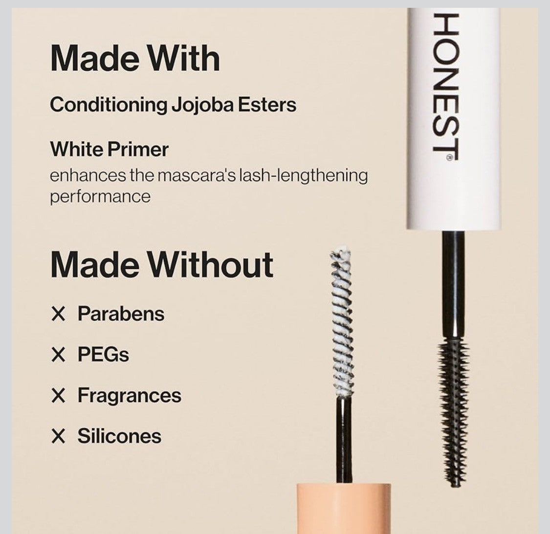 2-in-1 Lengthening Mascara and Lash Primer - Black, Sealed