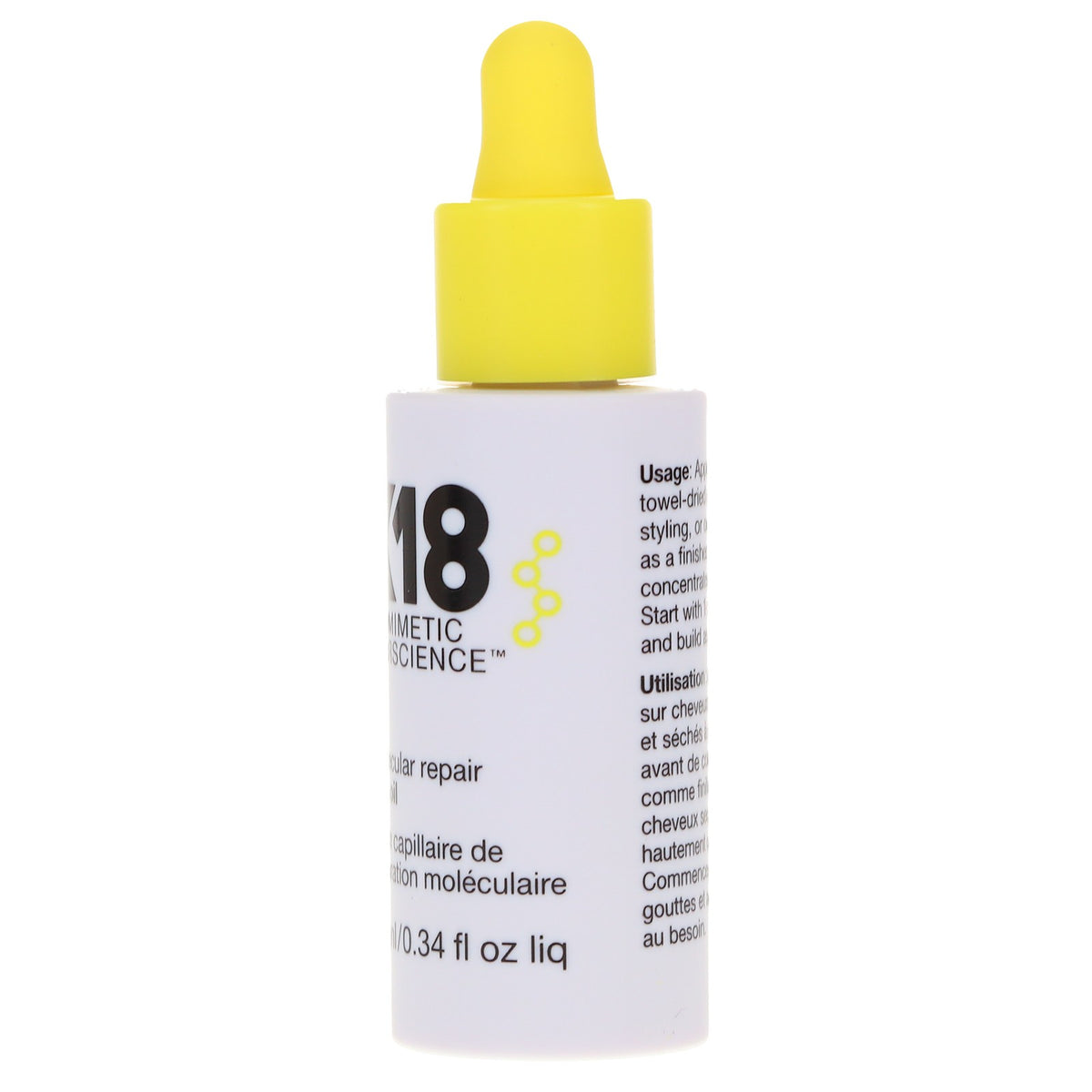K18 Molecular Repair Hair Oil - Frizz & Damage Treatment, 0.34 oz
