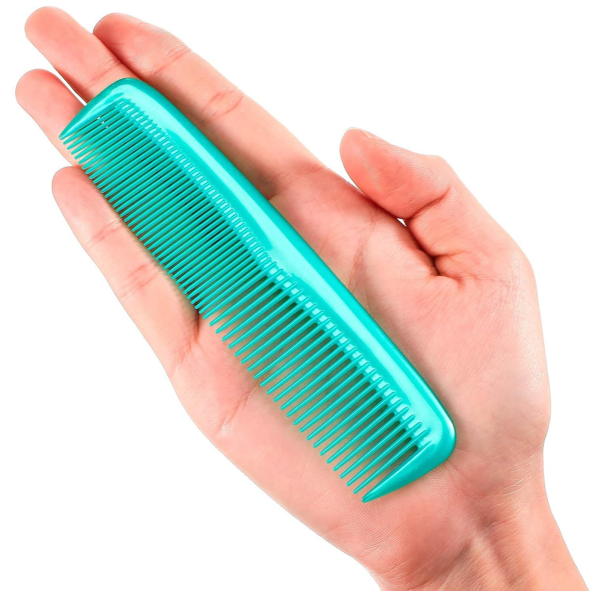 12-Piece Cyan-Blue Fine Tooth Hair Combs Set - Portable Styling Tools