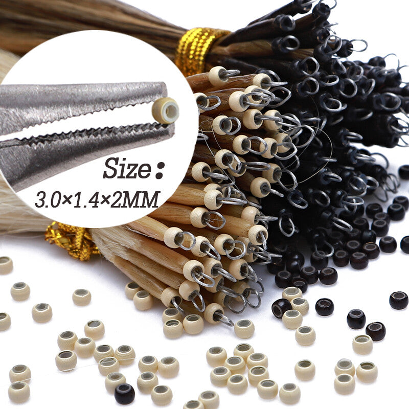 Nano Ring Hair Extensions Micro Loop Link Beads Remy Human Hair Thick 16-24 Inch