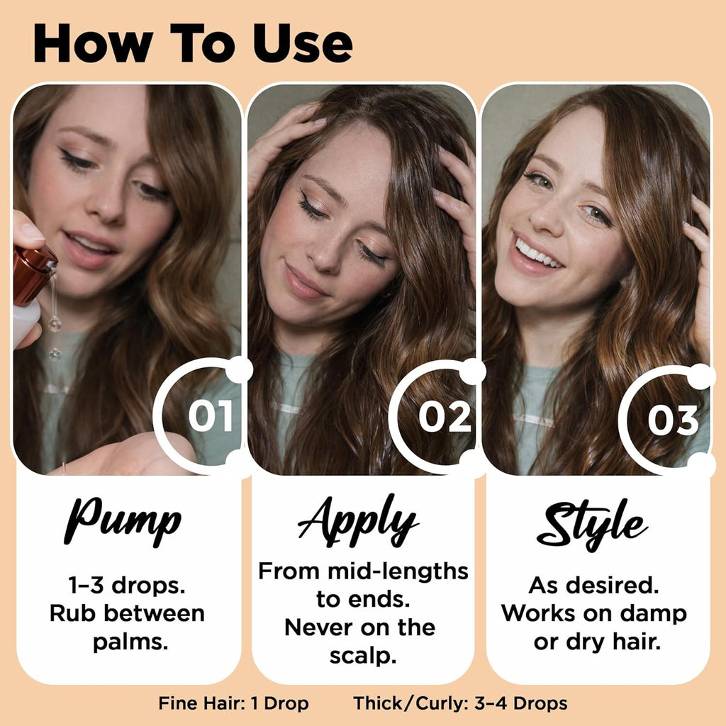 Herstyler Argan Oil Hair Repair Serum for Frizz Control & Shine - Pack of 2