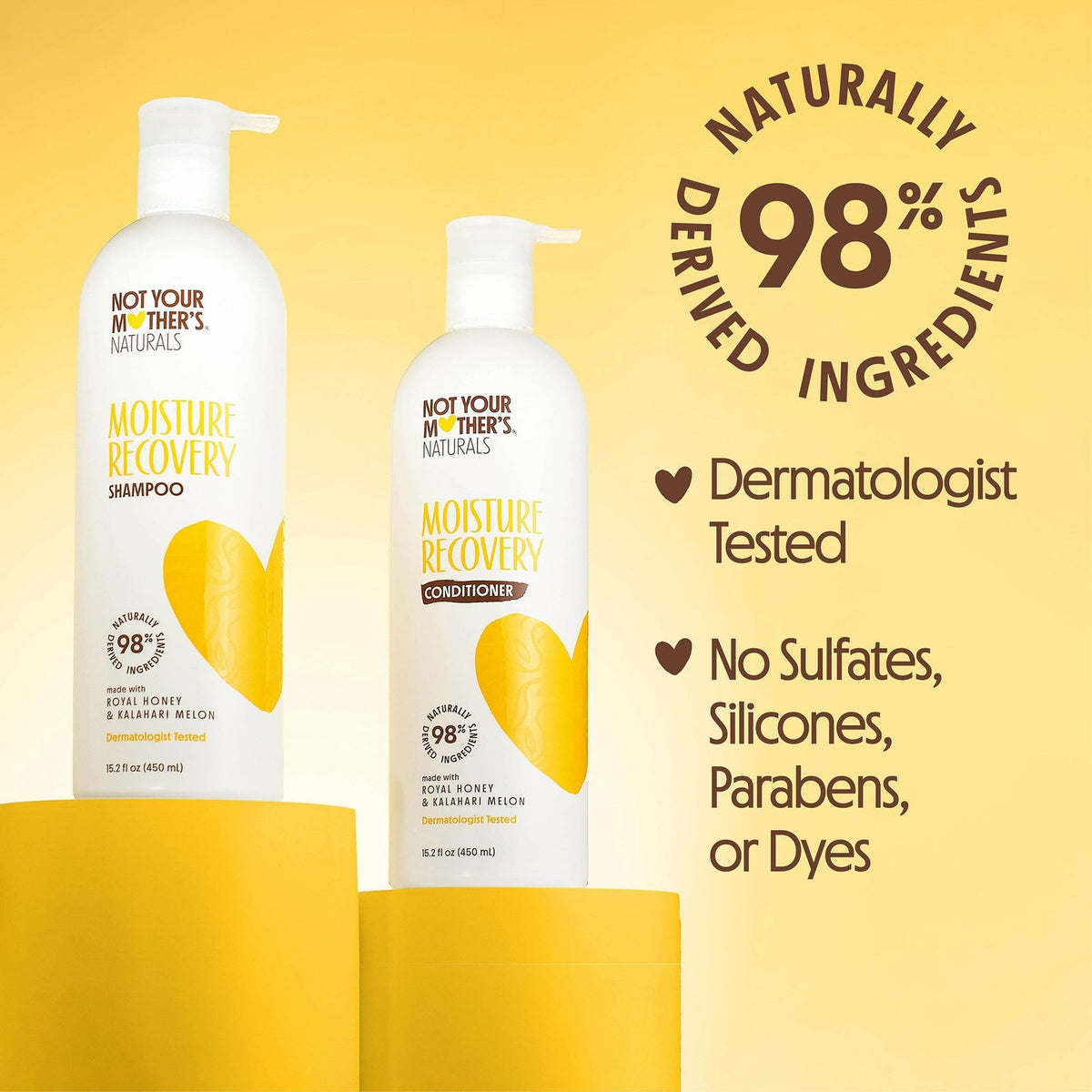 Nourishing Hair Shampoo & Conditioner Set - Honey Melon & Royal Honey - 15.2 Fl Oz Pack of 2