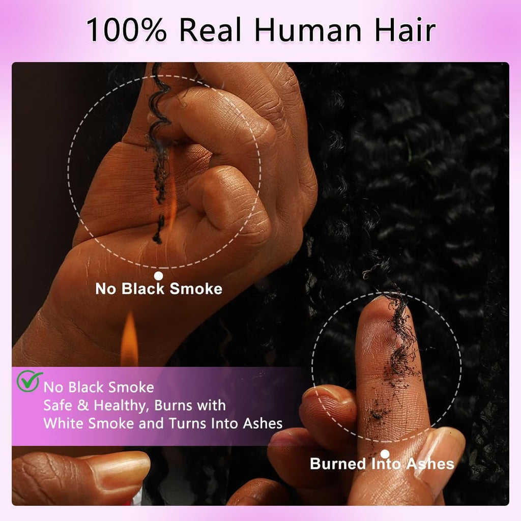 Deep Wave Crochet Human Hair Extensions 16 Inch 60g Knotless Pre-Separated
