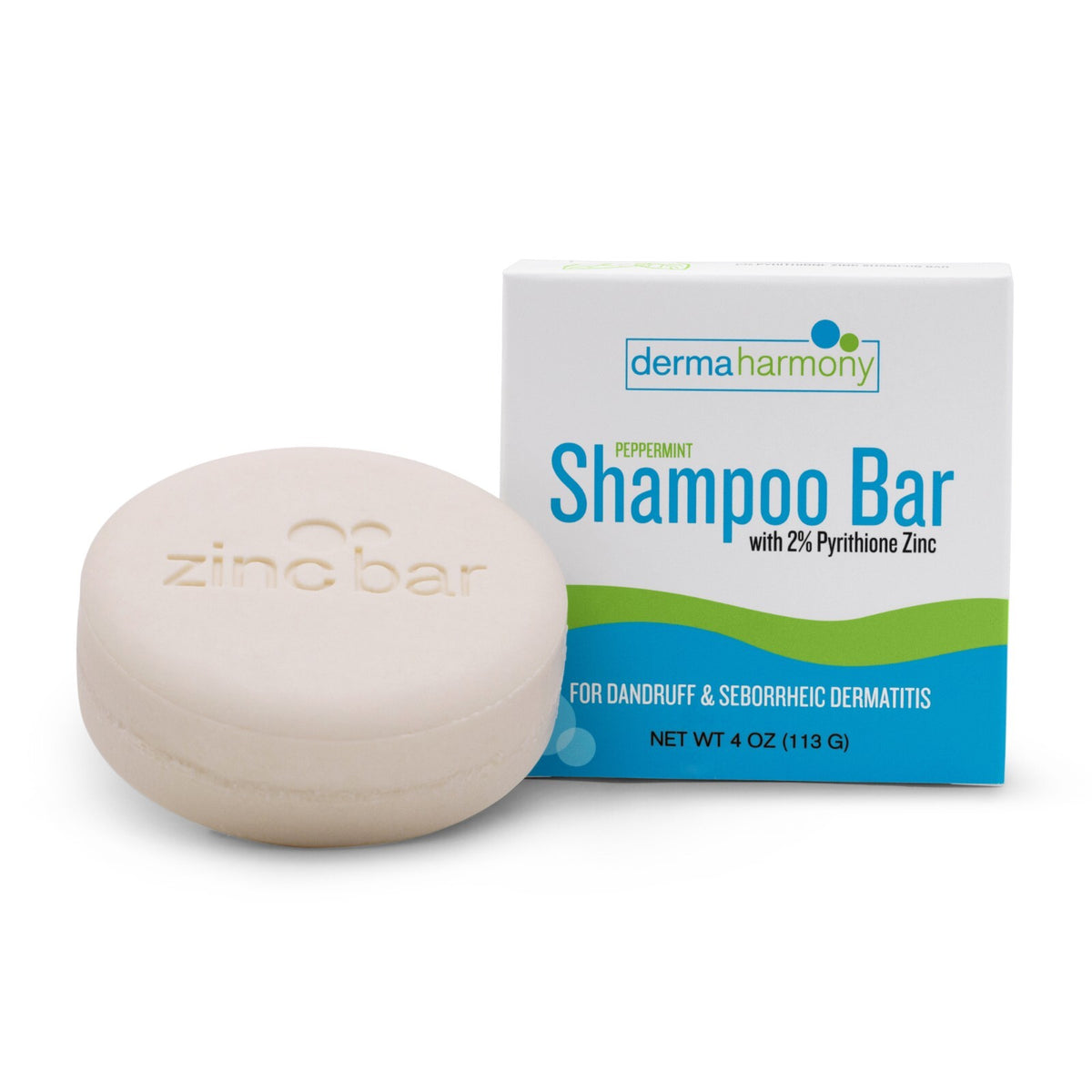 Dandruff & Seborrheic Dermatitis Shampoo Bar - Peppermint, 4 OZ, Pack of 2