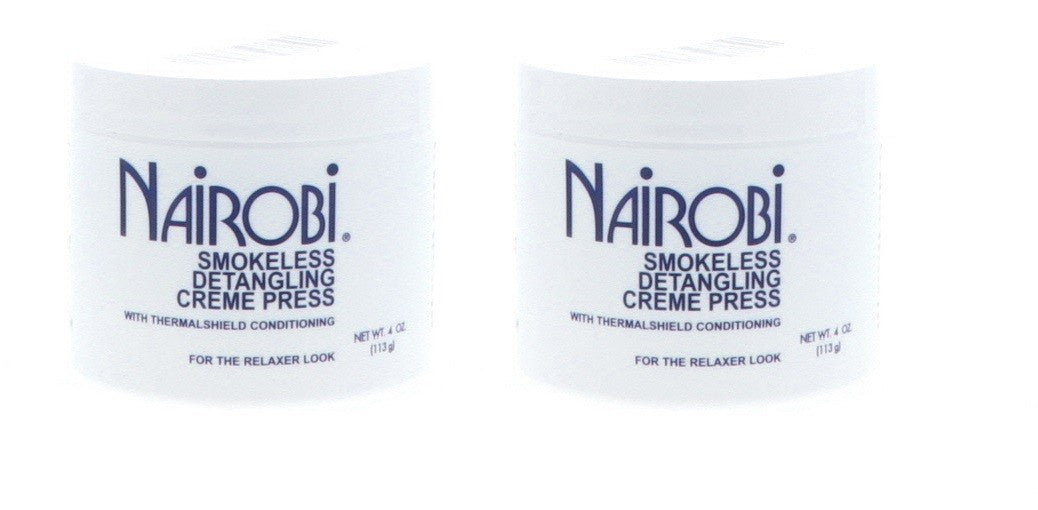 Nairobi Smokeless Detangling Creme Press - 4 oz Pack of 2 for Hair Care & Styling