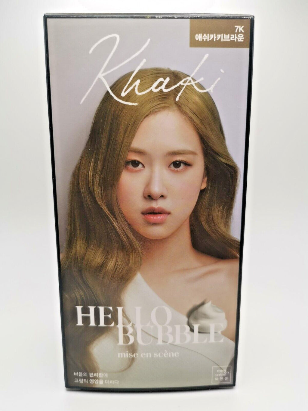 Hair Dye Ash Khaki Brown #7K Bubble Hair Color for Dark Hair