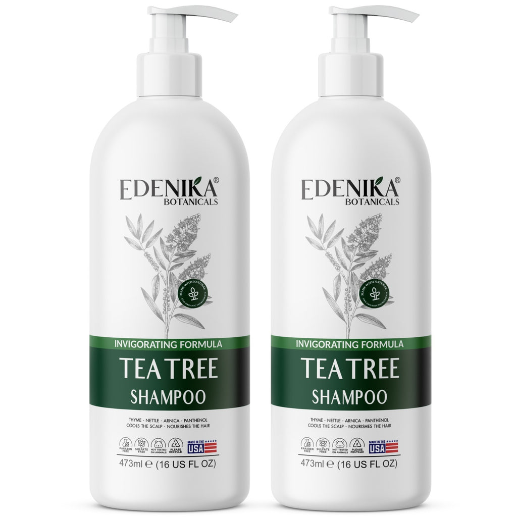 Tea Tree Anti-Dandruff Shampoo for Dry Itchy Scalp - 16 oz, 2 Pack