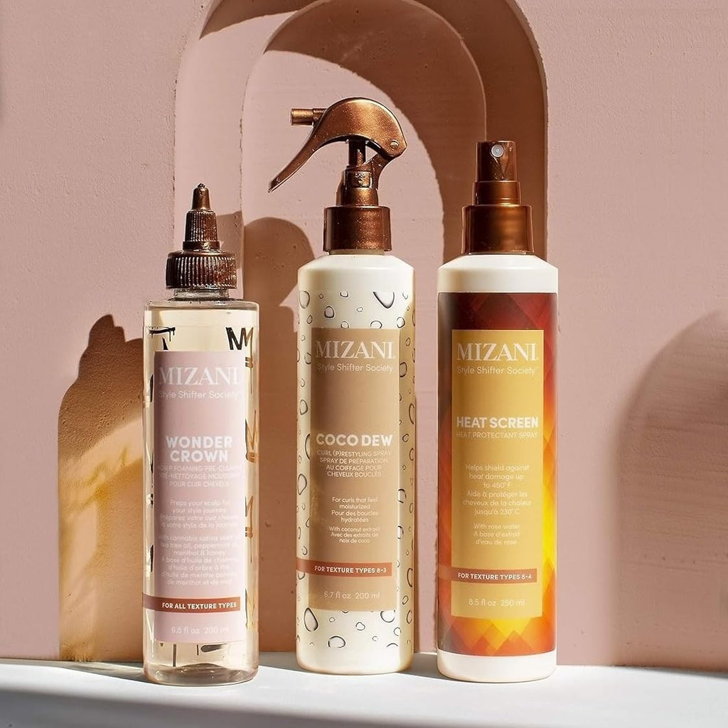 Heat Protectant Spray for Curly Hair - Heat Shield & Frizz Control