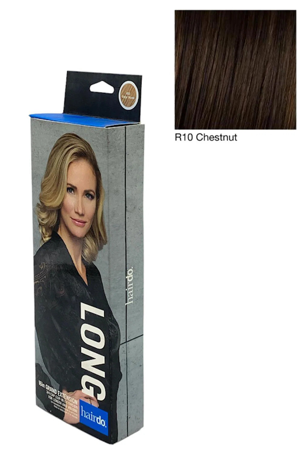 16-inch Clip-in Hair Extension Chestnut - Heat-Friendly 3/4 Cap