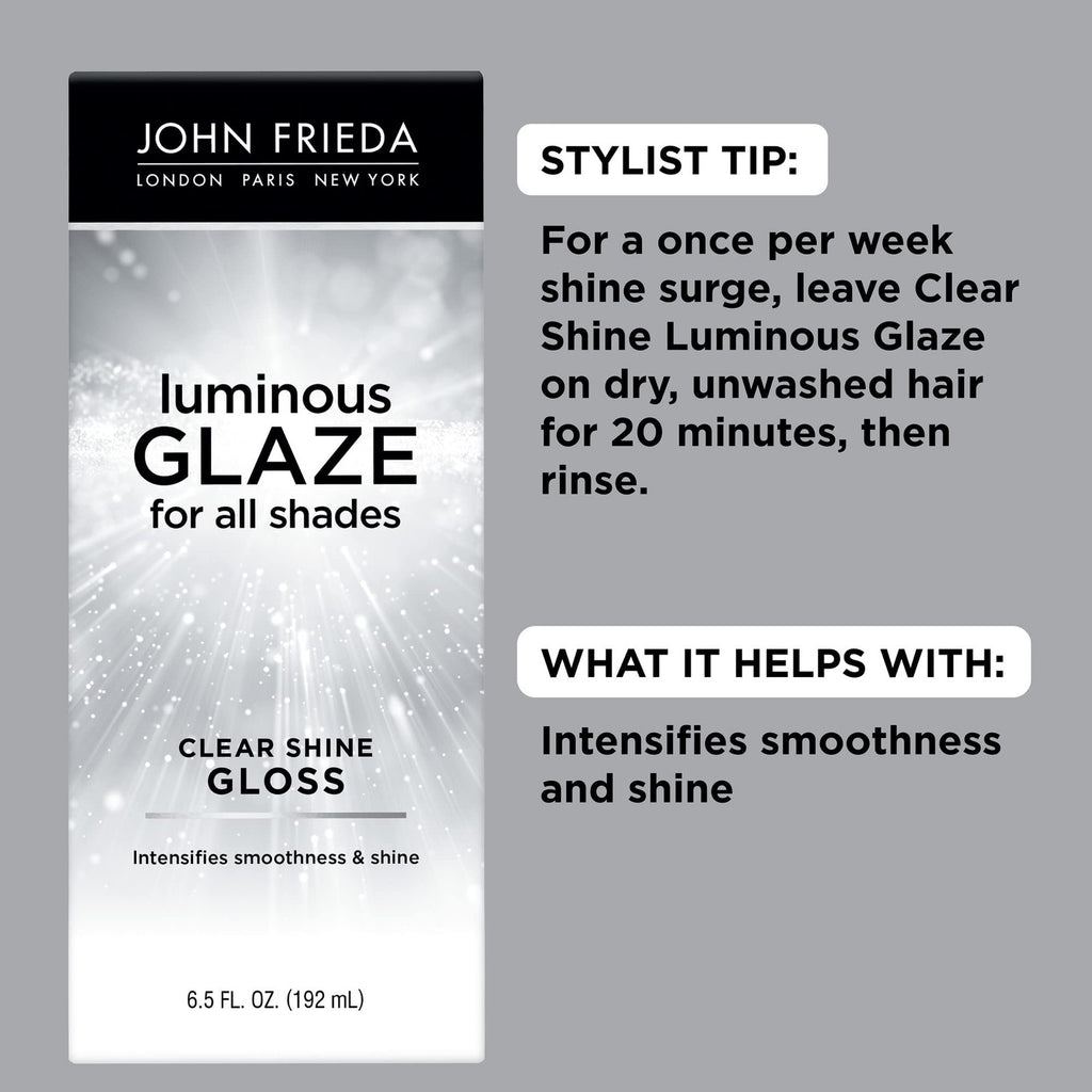 Clear Shine Hair Glaze - Hydrating Gloss for All Hair Types, 6.5 oz, Pack of 2