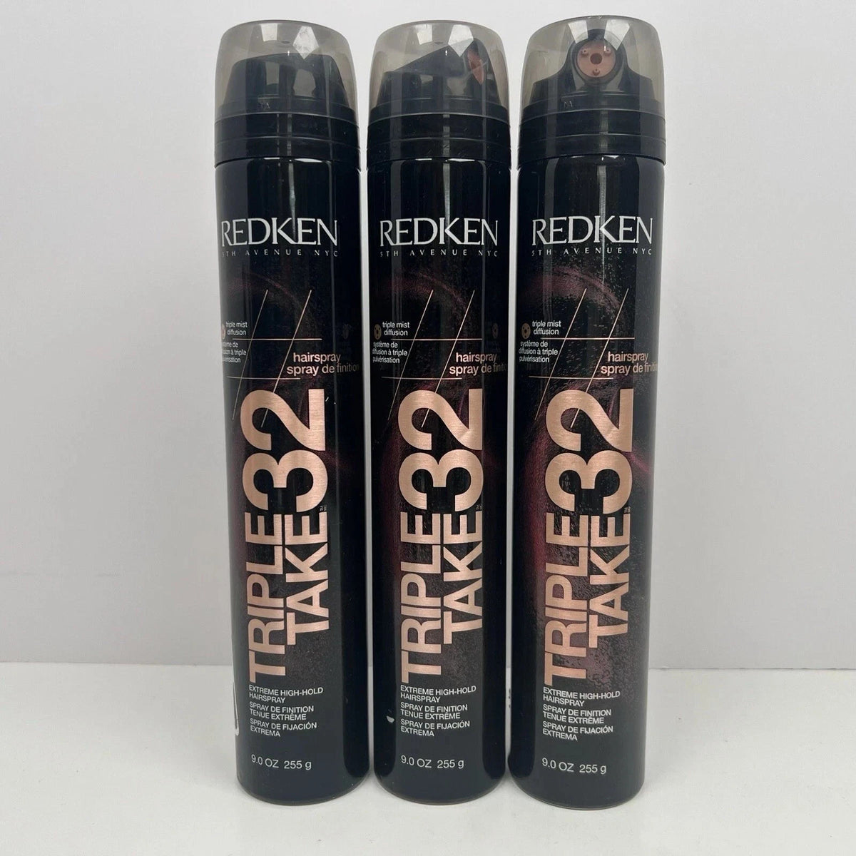 Redken Triple Take 32 Extreme Hold Hair Spray - 9 oz Pack of 3