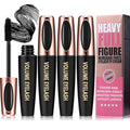 3 Pack Waterproof 4D Silk Fiber Lash Mascara - Voluminous & Smudge-Proof