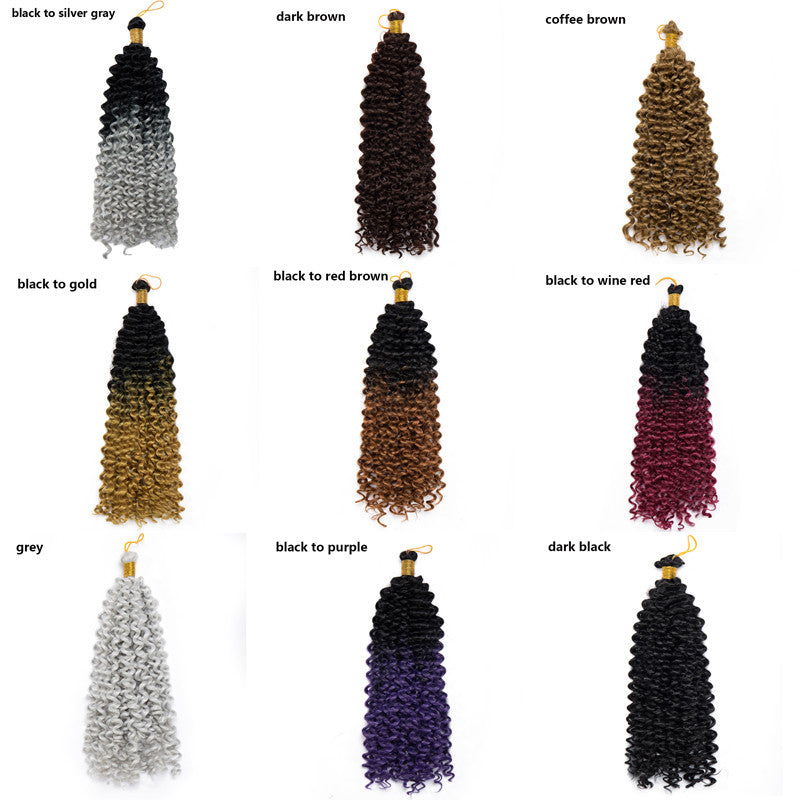 Water Wave Crochet Hair Extensions Long Curly Human Hair 10% Volumizing