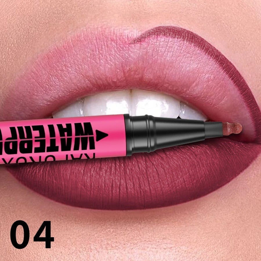 12 Color Liquid Matte Lip Liner Pencil Waterproof & Plumping Lip Makeup