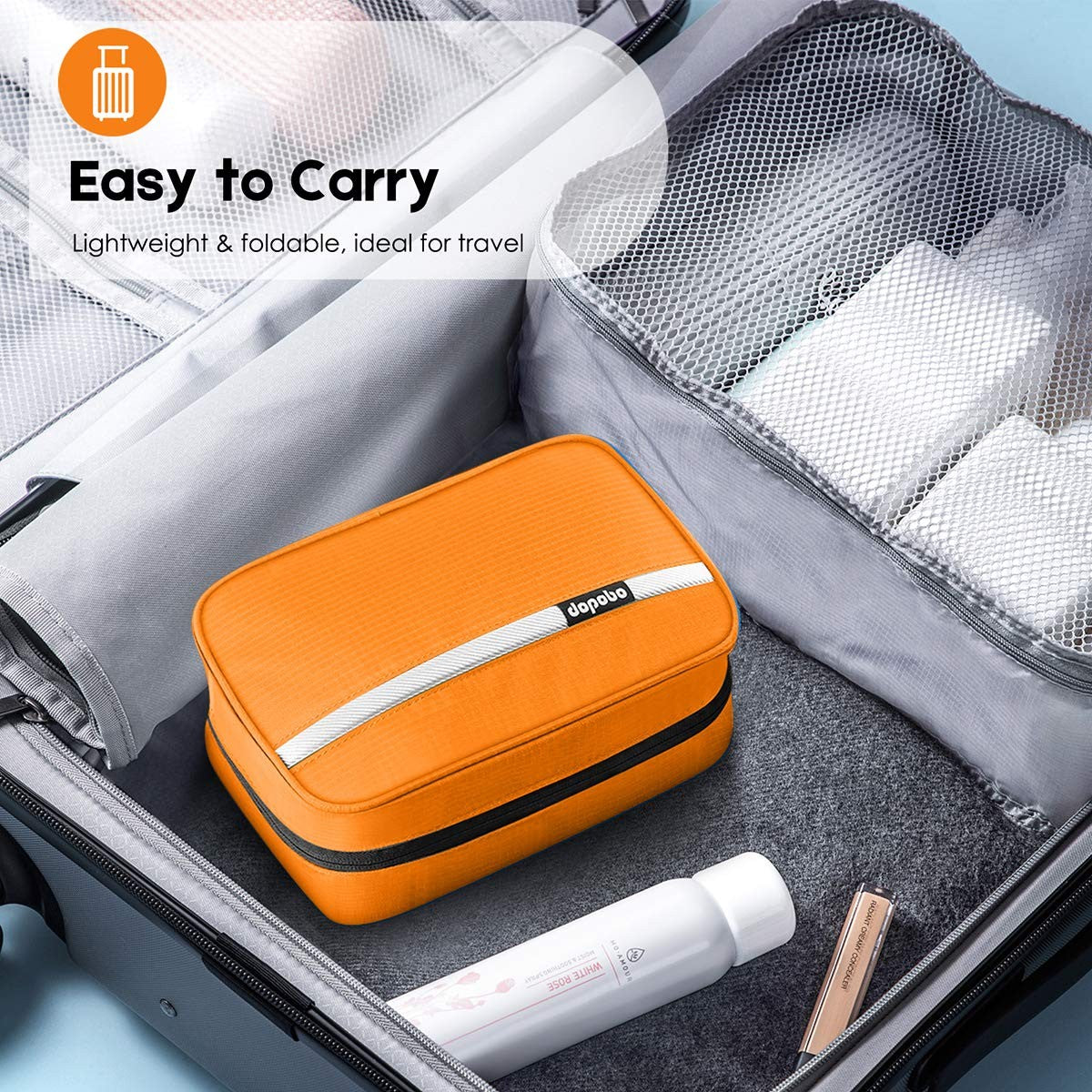 Waterproof Travel Toiletry Bag with Hanging Hook for Men & Women
