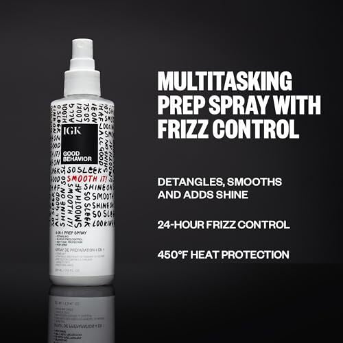 All-in-One Hair Prep Spray with Heat Protection & Shine - Multiple Sizes