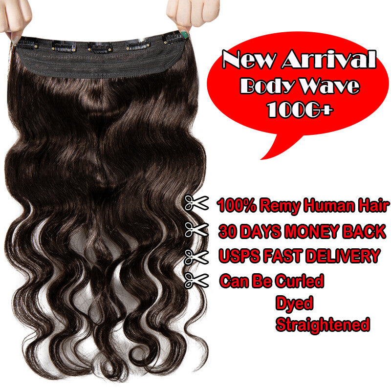 Remy Clip-In Hair Extensions Full Head One Piece 3/4 Length & Weight Options