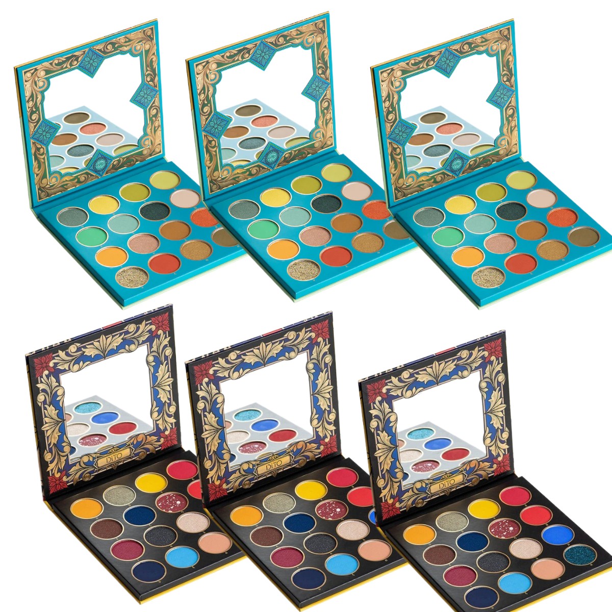 16 Shade Eyeshadow Palette with Mirror Waterproof Highly Pigmented