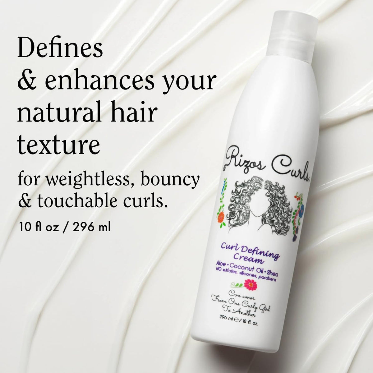 Curl Defining Cream for Wavy Curly Coily Hair Frizz Control & Softening