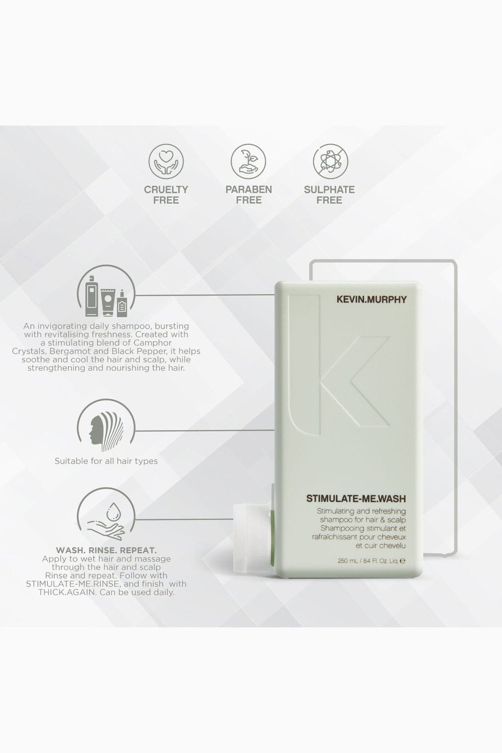Kevin Murphy Stimulate Me Hair & Scalp Shampoo 8.4 oz - Refresh & Invigorate