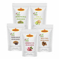Herbal Amla Reetha Shikakai Bhringraj Hibiscus Hair Powder Pack of 5 - Natural Hair Care