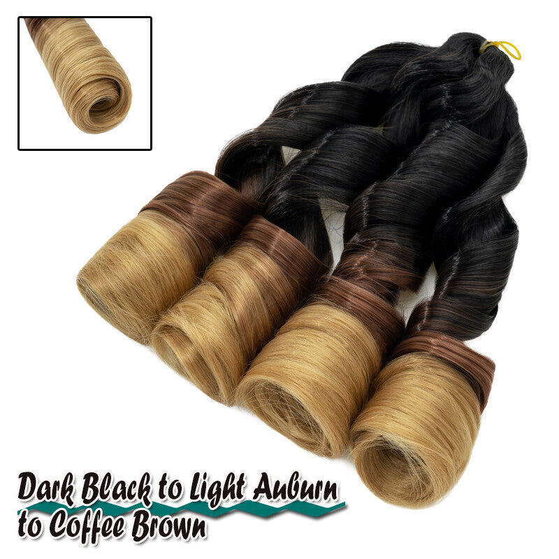French Curl Braids Hair Extensions Pre-Stretched Synthetic 24 Inch