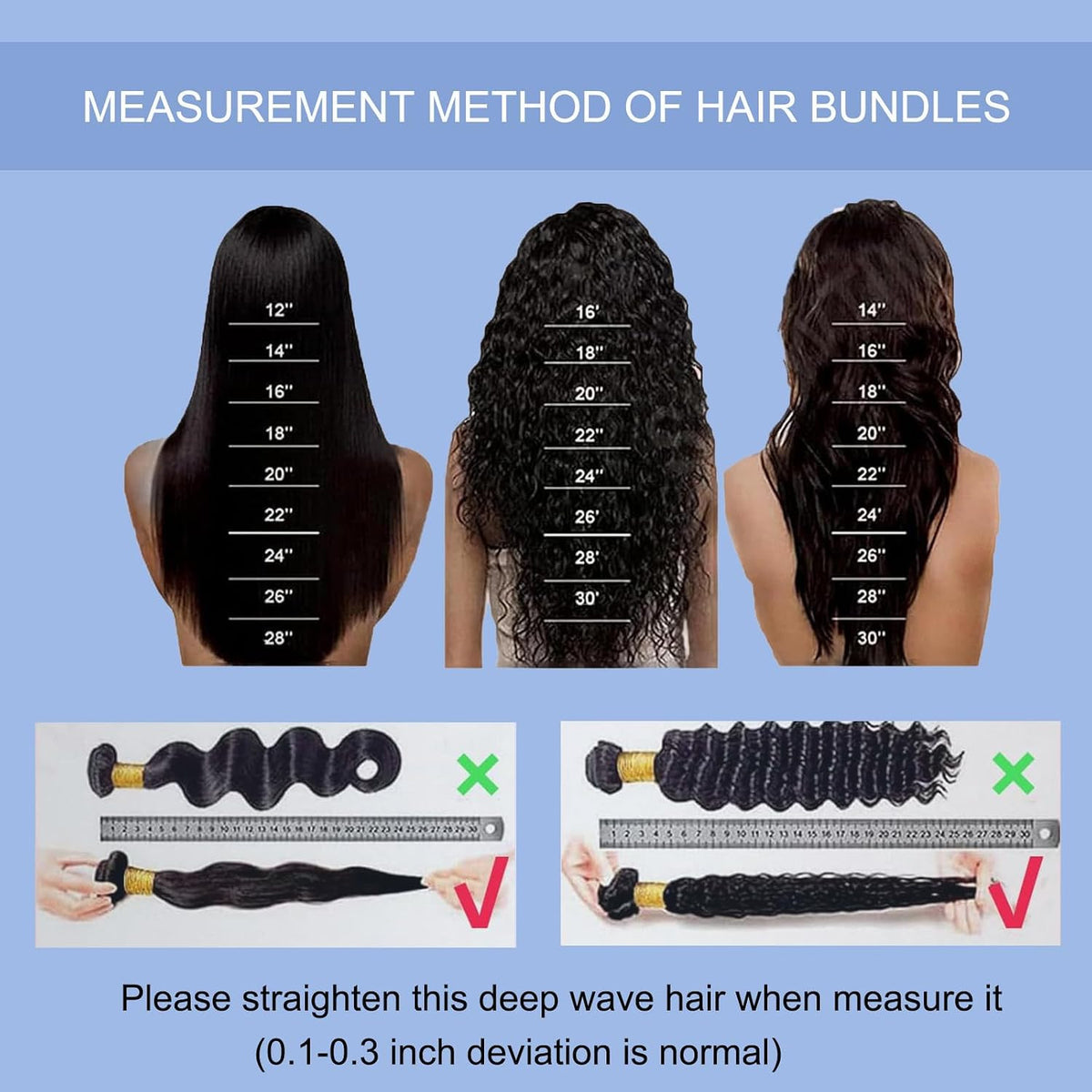 28 Inch Deep Wave Human Hair Bundles Wet and Wavy - Natural Brazilian Hair for Women