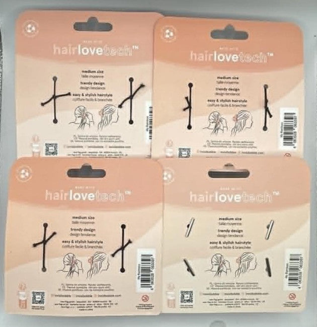 Medium Hair Claw Clips 4-Pack - Stylish Hair Accessories for All Hair Types